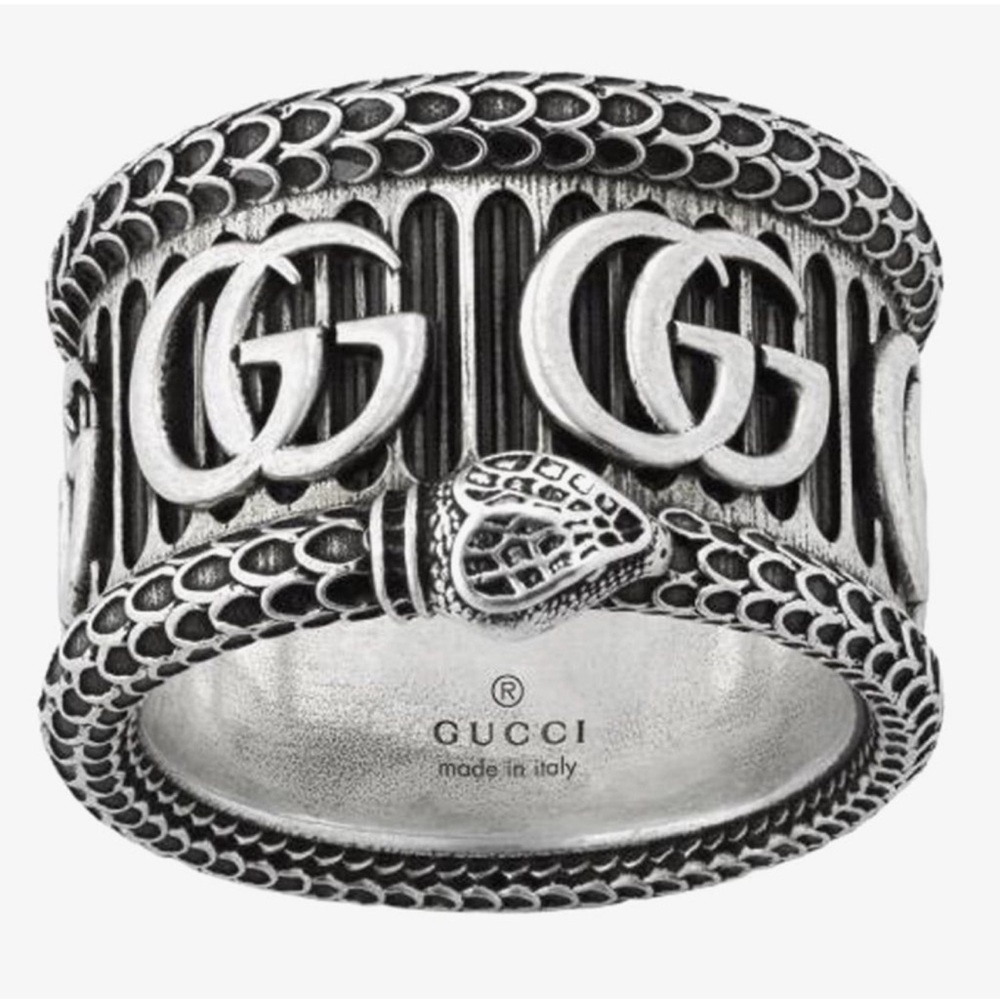 GUCCI Sterling Silver Double G Ring NEW